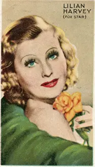 Lilian Harvey, Champions of Screen & Stage, collectible Gallaher cigarette card, 1935