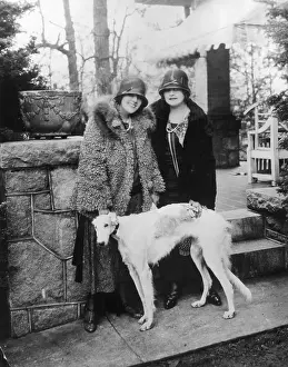 Greyhound Prints: Lillian Carter and Mrs. Hector with Dog