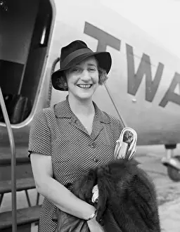 Passenger Airplane Prints: Lillian Hellman Smiling