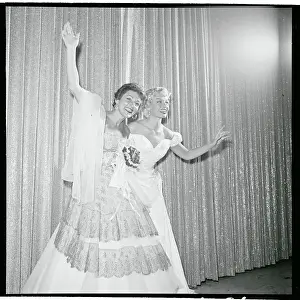 Lillian Roth and Lili St. Cyr Waving