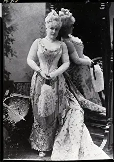 Lillian Russell Leaning Against Mirror