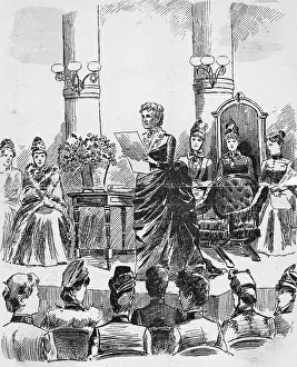 Lillie Devereux Blake Addressing Audience