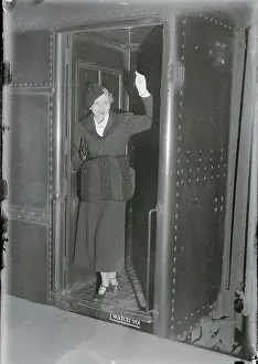 Penn Station: Echoes of Transit: Lilyan Tashman Waving in Doorway