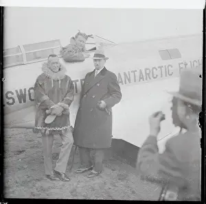 Lincoln Ellsworth and Others Testing Plane