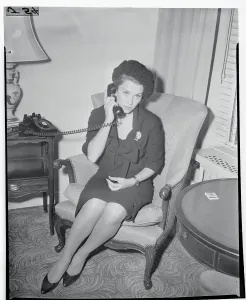 Moritz Prints: Linda Christian Using Telephone