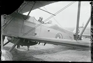 Biplane Prints: Lindbergh Preparing for Journey