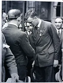 Club Prints: Lindbergh Receiving Medal For Flight