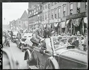 Lindbergh Riding Through Boston