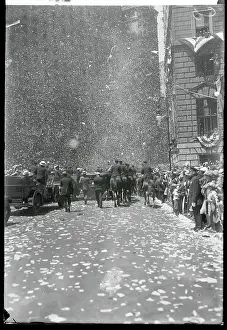Lindbergh Riding Through Ticker Tape Parade