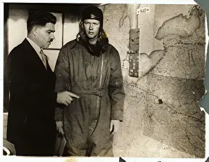 Ohio Prints: Lindbergh Studies Mapped Flight Plan