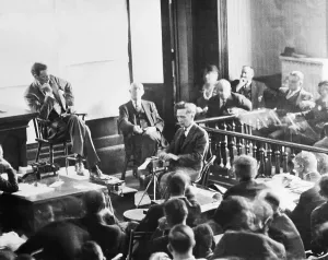 Courtroom Prints: Lindbergh Takes Witness Stand