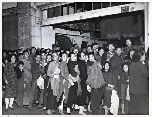 Hunger Prints: Line Of Chinese Waiting To Buy Rice