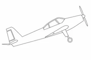 Simplicity Gallery: Line drawing of plane