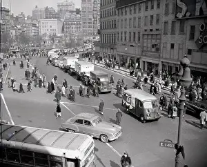 City Hall Prints: Line Of Food Trucks Going To Israel