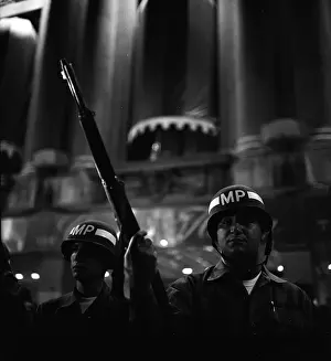 A053371 Prints: A Line Of Military Officers At The DNC In 68