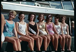 Line of Miss America Contestants