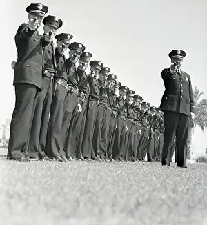 Intimidation Prints: Line of Policemen Taking Aim