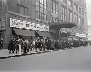 Liquor Prints: Line Waiting To Buy Liquor At Macy'S