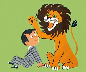 Illustrati Prints: Lion and Man