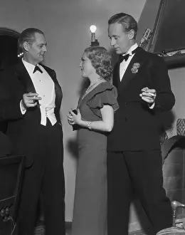Lionel Barrymore with Mary Pickford and Leslie Howard