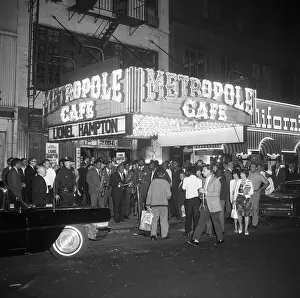 Marquee Prints: Lionel Hampton Band Outside the Metropole Cafe