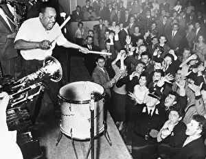 Lionel Hampton Playing Drum; Crowd Audie