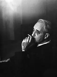 Critic Prints: Lionel Trilling Smoking a Cigarette