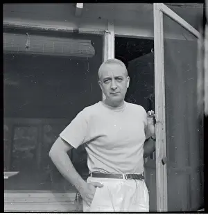 Critic Prints: Lionel Trilling Standing in Doorway