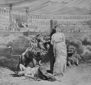 Embarrassment Prints: Lions Attacking Martyrs