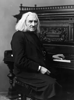 Franz Liszt (1811-1886) Gallery: Liszt At Piano
