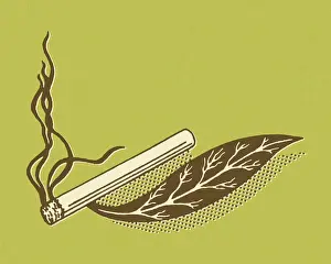 Cancer Prints: Lit Cigarette