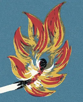 Matchbox Prints: Lit Match