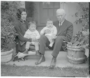 Lita Grey Chaplin with Children and Grandfather