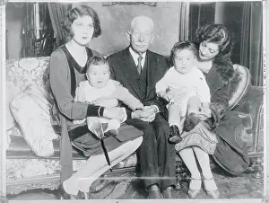 Lita Grey Chaplin Posing with Family Members