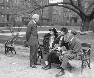 Publisher Prints: Literary Figures on Park Bench