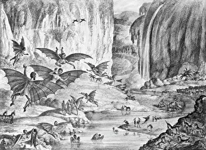 Edinburgh Prints: Lith. Of Herschel'S Flying Moon Animals