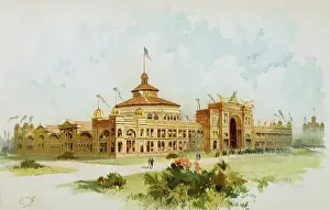 Lithograph after Charles Graham Depicting the Government Building at the World's Columbian Exposition