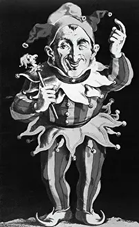 Jester Prints: Lithograph Of Court Jester