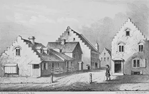 Lithograph of Early New York City Exchange Area by George Hayward