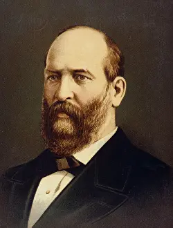 Lithograph of James A. Garfield