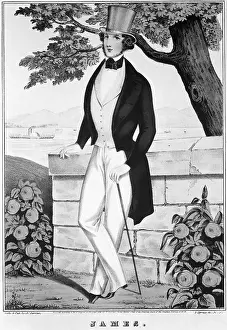 Lithograph Of Man In Top Hat