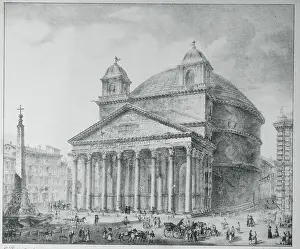 Lithograph of Pantheon of Agrippa