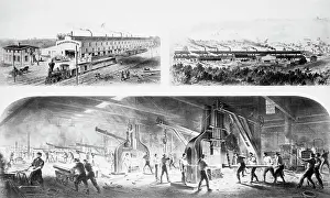 Paterson Prints: Lithograph Of The Paterson Iron Company