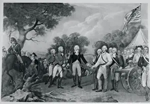 Lithograph of The Surrender of General Burgoyne