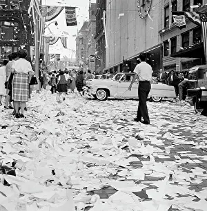 5th Avenue Prints: Littered Street After World Series Game