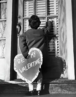Little Boy Delivering a Valentine