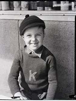2 3 Years Prints: Little Boy In Knitted Cap