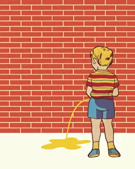Brick Gallery: Little Boy Peeing