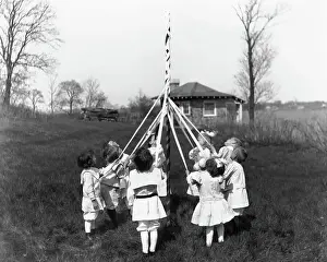 May Day Prints: Little Children Dance Around the Maypole