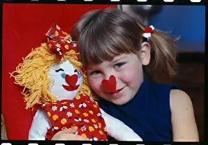 Little Girl Celebrating Valentine's Day